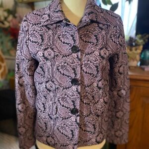 Liz Clariborne Purple Paisley Blazer